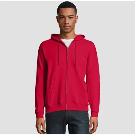 Hanes Men's EcoSmart Fleece Full-Zip Hooded Sweatshirt image {7}