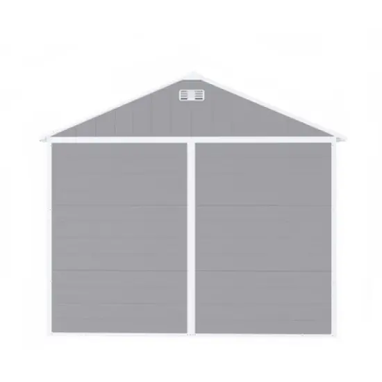 8*8ft resin storage shed, high quality pp material, strong structure, waterproof, rust and UV proof, large storage space, HD window lighting image {15}
