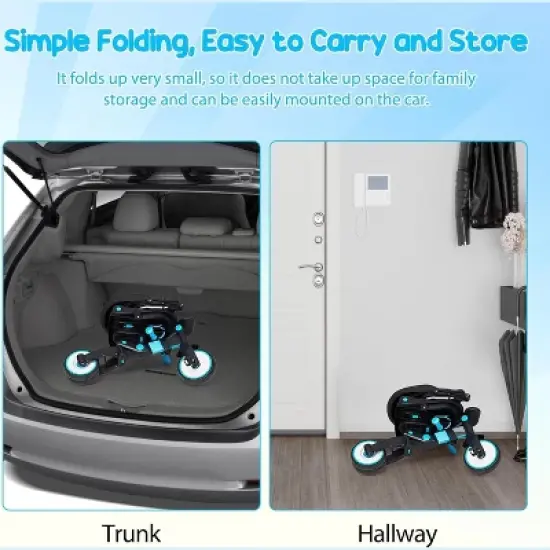 7-in-1 Kids Tricycle with Adjustable Parent Handle, Safety Harness & Wheel Brakes image {4}