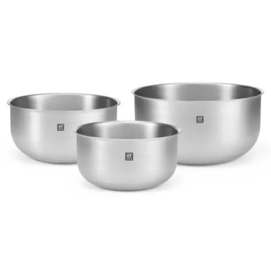 ZWILLING Prep 3-pc Brushed Stainless Steel Nesting Bowls Set image {4}