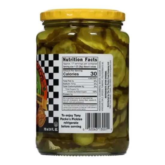Tony Packo's Pickles Bread and Butter - Case of 12/24 oz image {4}