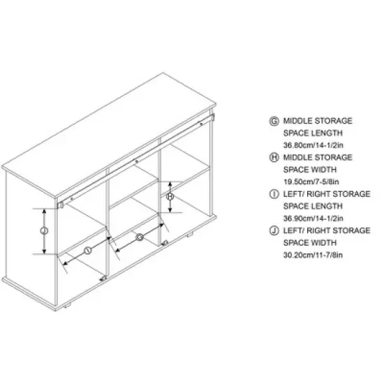 Modern Industrial Storage Cabinet with Sliding Doors - Glitzhome image {9}