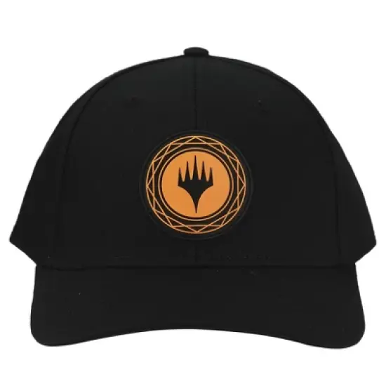 Magic: The Gathering Game Orange Planeswalker Symbol Black Snapback Hat image {1}