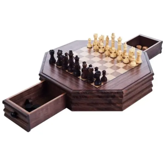 Toy Time Octagonal Chess and Checkers Set image {1}