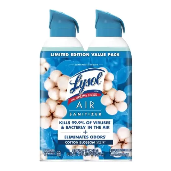Lysol Air Sanitizing Spray - Cotton Blossom - 10oz/2pk image {4}