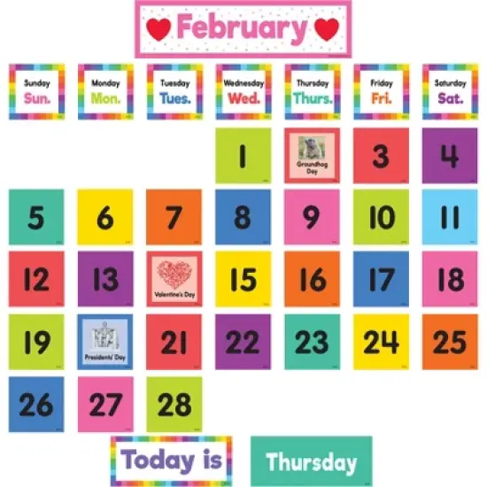 Teacher Created Resources&reg; Colorful Calendar Pocket Chart Cards, Pack of 104 image {2}