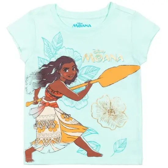 Disney Princess Moana Baby Girls 3 Pack Graphic T-Shirt Pink/White/Blue  image {5}