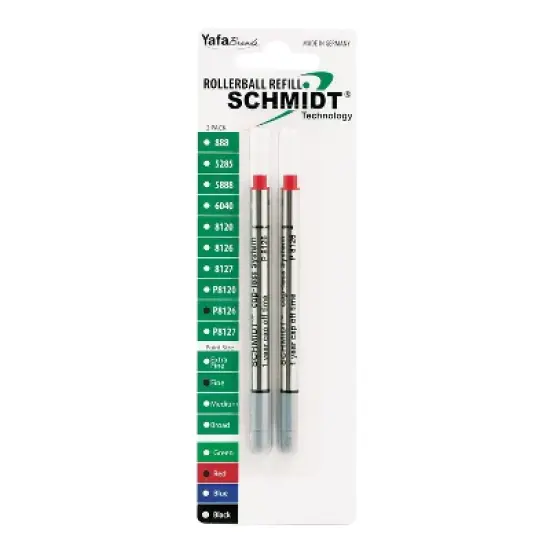 Schmidt Ink Schmidt 8126 Rollerball Short Capless Refill Fine Red 2 Pack (SC58121) image {5}