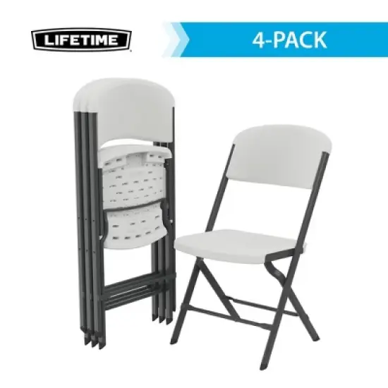 Lifetime Commercial Grade Folding Chair with Bypass Frame, 4-Pack, Assorted Colors image {4}