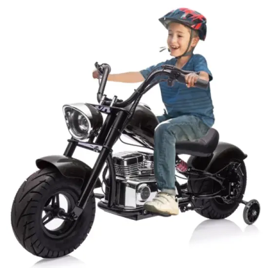 Kids Electric Off-Road Dirt Bike,36V Motorcycle with Top Speed of 16.5 Mph, Spring Suspension, Led Lights, Music Player image {6}