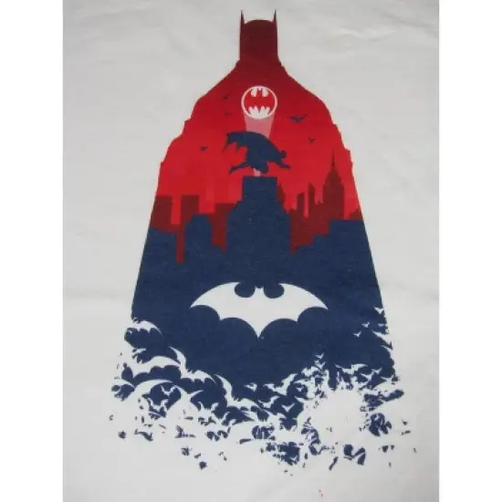Batman Silhouette Art White T-shirt Toddler Boy to Youth Boy image {1}