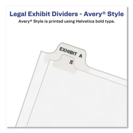 Avery Avery-Style Preprinted Legal Bottom Tab Dividers, 26-Tab, Exhibit V, 11 x 8.5, White, 25/Pack image {4}