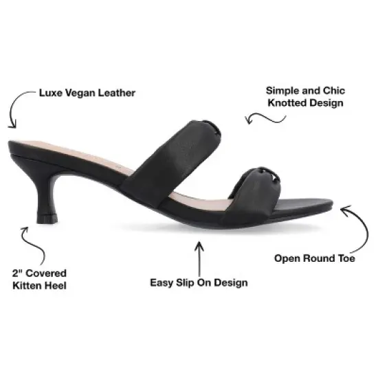 Journee Collection Womens Dyllan Kitten Heel Slip On Open Toe Pumps image {7}