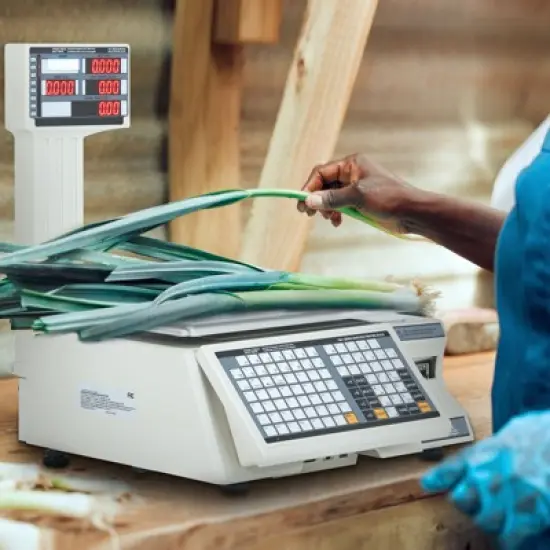 VEVOR Electronic Price Computing Scale, 66 LB Digital Deli Weight Scales, LCD & LED Digital Commercial Food Fruit Meat Produce Counting Weight image {1}