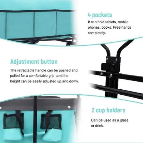 CAVINAS 440lbs Heavy-Duty Folding Wagon Cart,Premium Wagon with Strapping System & Waterproof Liners,Shopping Cart for Camping,Sports image {4}
