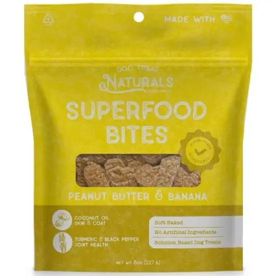 Dog Treat Naturals: Superfood Bites - Peanut Butter & Banana, 8oz, Turmeric image {8}
