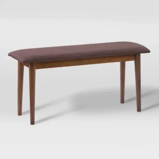 Branson Wood Dining Bench Walnut Stain - CorLiving image {1}