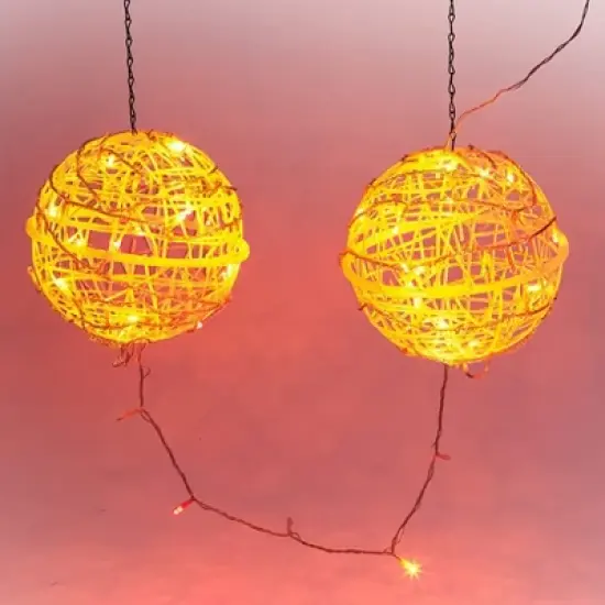 The Lakeside Collection Set of 2 Hanging Lanterns image {4}