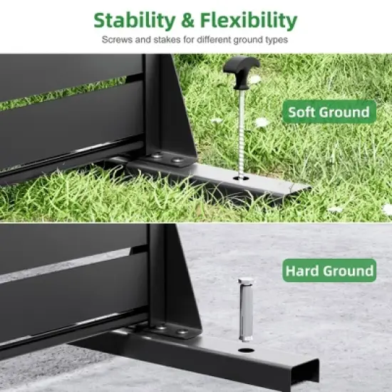 Lirago 72 in Outdoor Privacy Fence Galvanized Metal Screen Panels image {6}