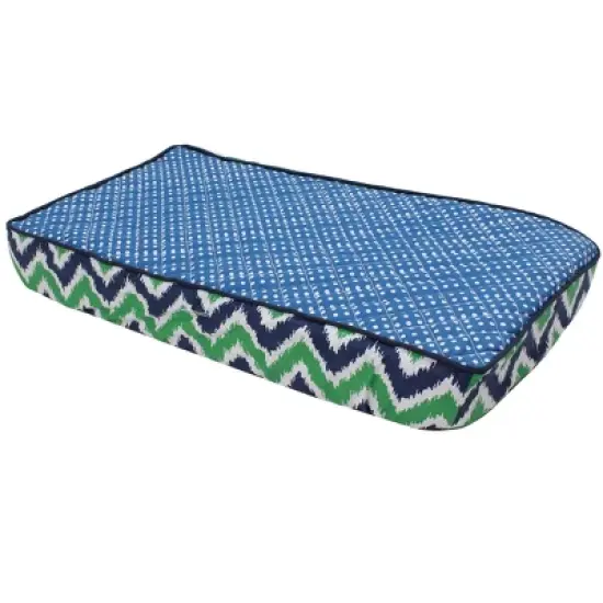Bacati - MixNMatch Blue/Green Pin Dots Changing Pad Cover image {7}