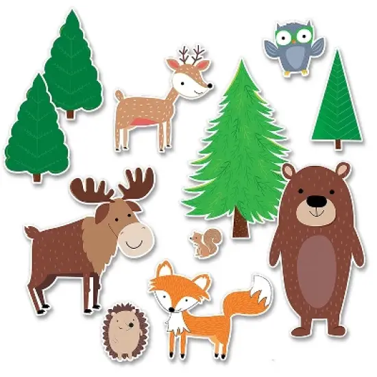 Creative Teaching Press Jumbo Woodland Friends Bulletin Board Set 11 Pieces (CTP8689) image {1}