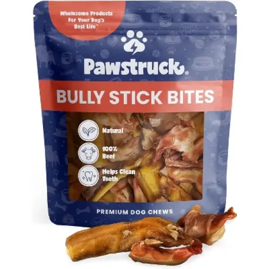 Pawstruck All Natural 1-4" Bully Stick Bites for Small Dogs - Single Ingredient Digestible Rawhide Alternative Dental Chews image {8}
