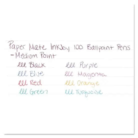 Paper Mate InkJoy 100 RT Retractable Ballpoint Pen 1mm Assorted 8/Pack 1945935 image {4}
