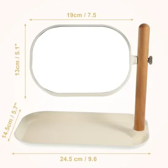 Unique Bargains Rotatable 1X/3X Magnifying Cosmetic Makeup Mirror 1 Pc image {3}
