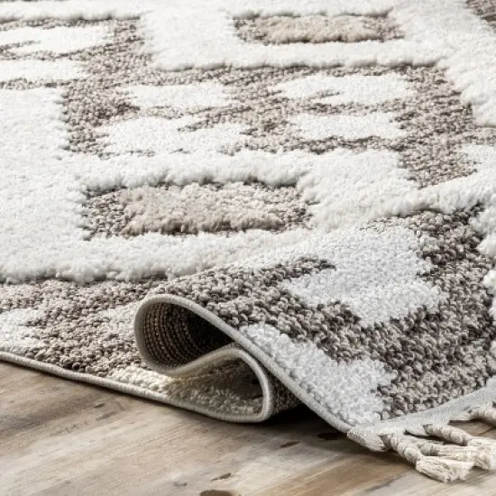 nuLOOM Amalia Southwestern High Low Shaggy Tassel Area Rug image {3}