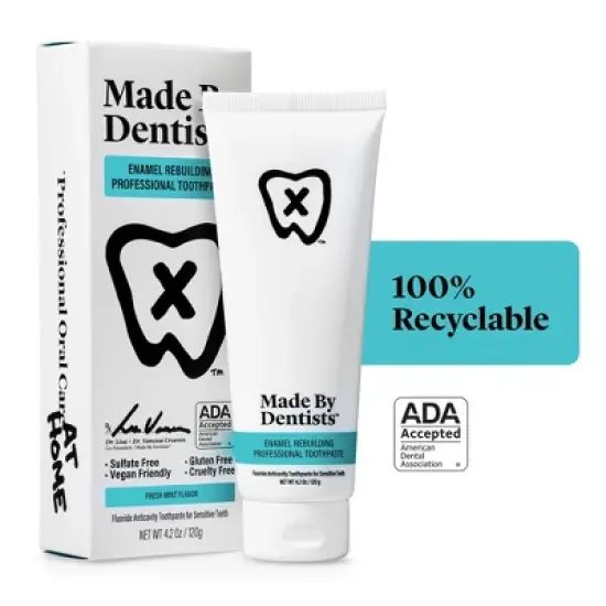 Made By Dentists Enamel Rebuilding Toothpaste - Fluoride Anticavity Toothpaste - Fresh Mint Flavor - 4.2 oz image {4}