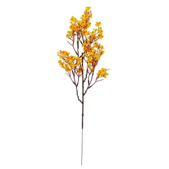 6 Pack Silk Artificial Baby's Breath Flowers with Stem, Babies Breath Faux Flower Bouquet, Fake Floral Arrangement for Table, 20 inch, Orange image {5}