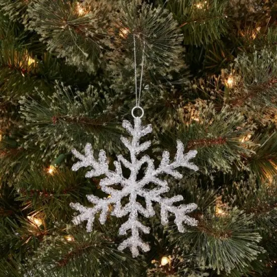Acrylic Snowflake Christmas Tree Ornament Clear - Wondershop&trade; : Icy Shine, Indoor Decor, Festive Charm: Icy Shine, Indoor Decor, Festive Charm image {1}