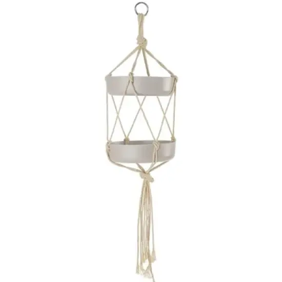 The Lakeside Collection Macrame Bird Feeder and Waterer image {3}