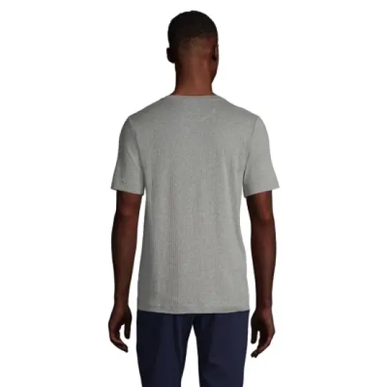 Lands' End Men's Knit Rib Short Sleeve Henley Pajama Shirt image {1}