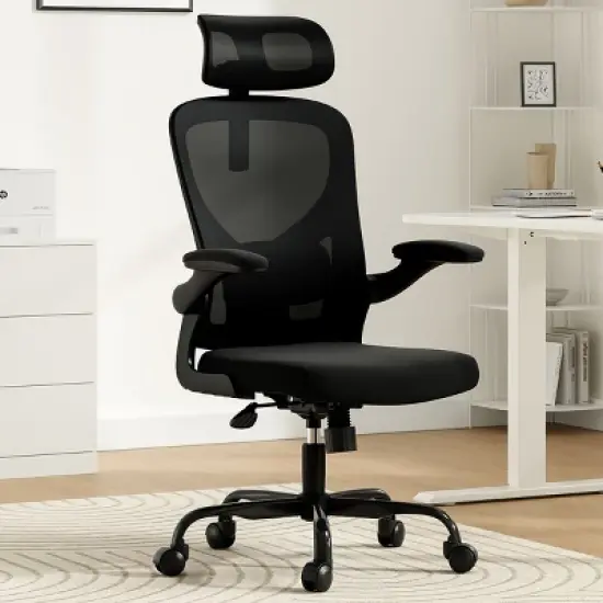PAGED Ergonomic Office Chair with Headrest, High Back Gaming Chair with Armrests and Adjustable Lumbar Support for Home Office image {5}
