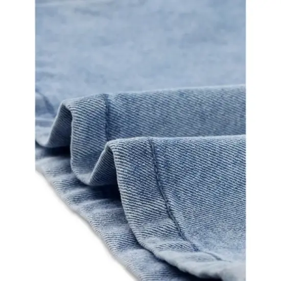 Agnes Orinda Women's Plus Size Denim Classic Slash Pocket Elastic Waist Pencil Back Slit Jeans Skirts image {4}