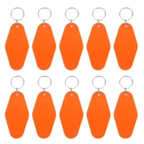 Unique Bargains Blank Vintage Motel Hotel Keychains Key Tag 10 Pcs image {23}