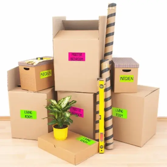 Avery Neon Shipping Labels with Sure Feed for Laser Printers, 2"x4", Assorted Colors, 150 Labels (5978) image {3}