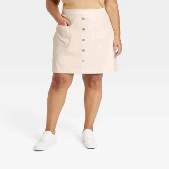 Women's Faux Leather Mini A-Line Skirt - Ava & Viv&trade; image {5}