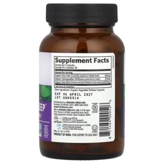 Organic India Peaceful Sleep&reg;, 90 Vegetarian Caps image {1}