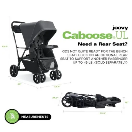 Joovy Caboose UL Sit And Stand Double Stroller, image {3}