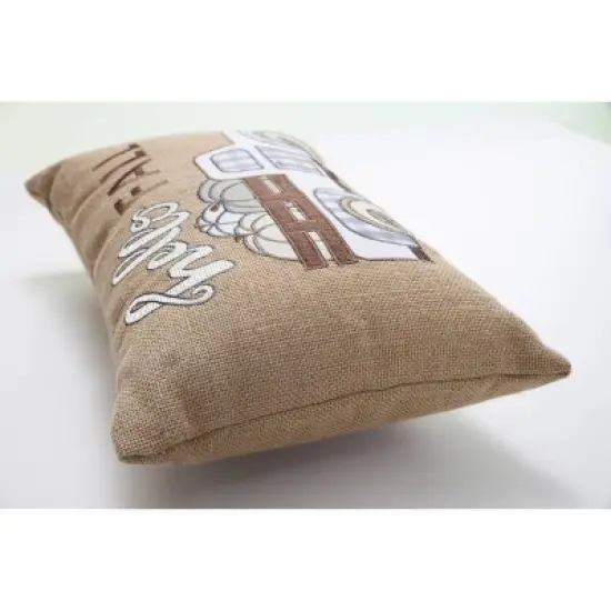 11.5"x18.5" Indoor Thanksgiving Hello Fall Natural Rectangular Throw Pillow  - Pillow Perfect image {2}
