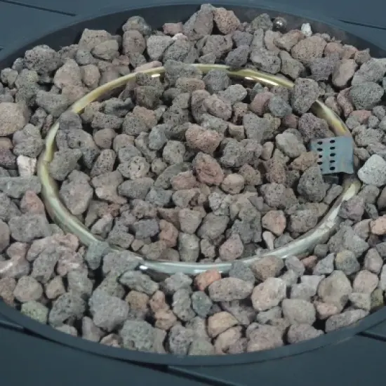 Rene Octagonal 45" Gas Fire Pit - Christopher Knight Home: Propane Fueled, Iron Frame, 90 Day Warranty image {2}