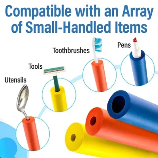 Impresa [6 Pack] Foam Grip Tubing/Foam Tubing - 3 Sizes - Ideal Grip Aid for Utensils, Tools and More - No BPA/Phthalate/Latex image {2}