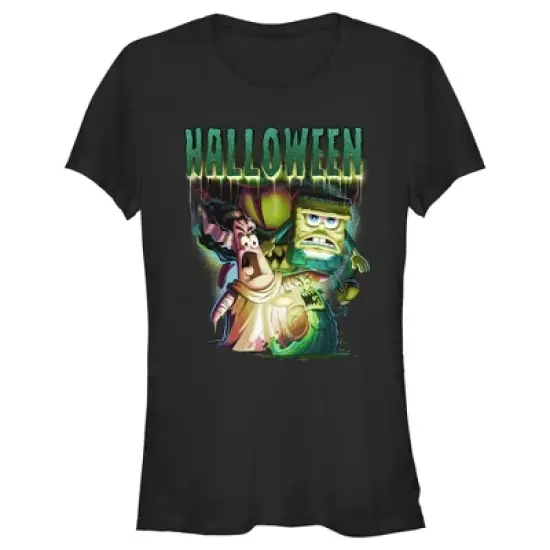 Junior's SpongeBob SquarePants Halloween Trio Monsters T-Shirt image {3}