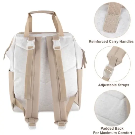 Baby Essentials Quilted Frame Diaper Backpack - Neutral image {4}