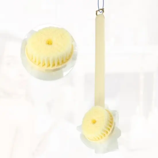 Unique Bargains Double-sided Long Handle with Bath Flower Bath Brush 14.96"x3.94"x2.76" 1 Pc image {4}