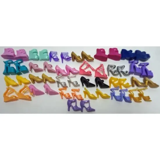 Doll Clothes Superstore 25 Sets Of Fashion Doll Shoes Fits Barbie Doll Foot and 11 1/2 inch Dolls image {2}