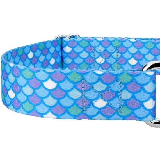 Country Brook Petz - Mermaid Scales Martingale Dog Collar image {3}