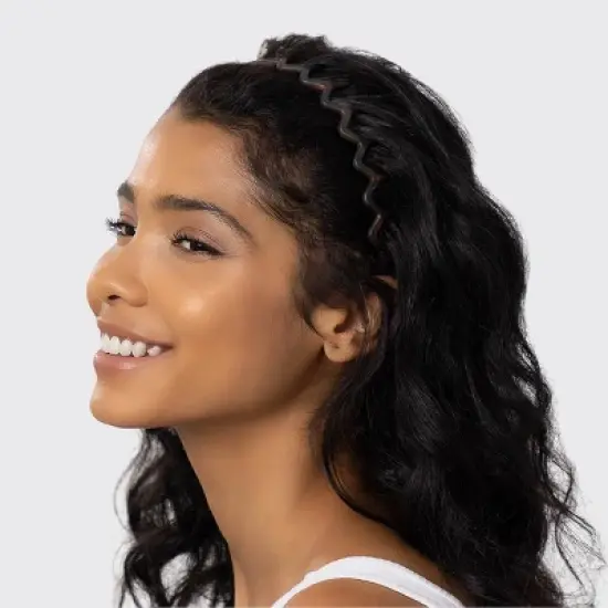 Kitsch Rabs Zig Zag Recycled Headband - Black/Tortoise - 2pk image {2}